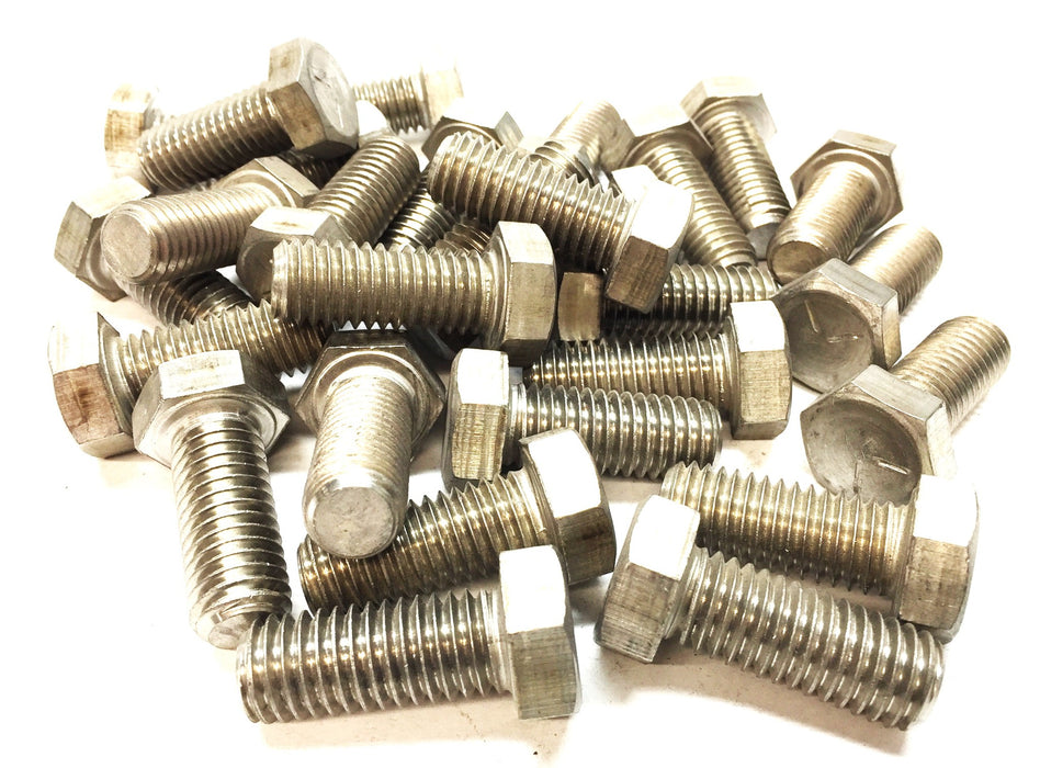 Unbranded 1/2"-13X1-1/4" Stainless Hex Cap Screw Bolt [Lot of 28] NOS