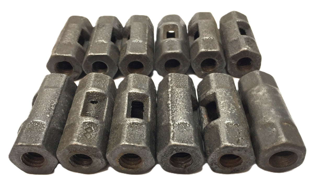 Unbranded 3/8" Black Iron Coupling Rod [Lot of 12] NOS