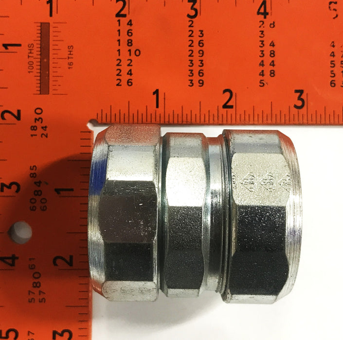 Unbranded 1-1/2 inch x 2-1/4 inch Conduit Compression Fitting [Lot of 5] NOS
