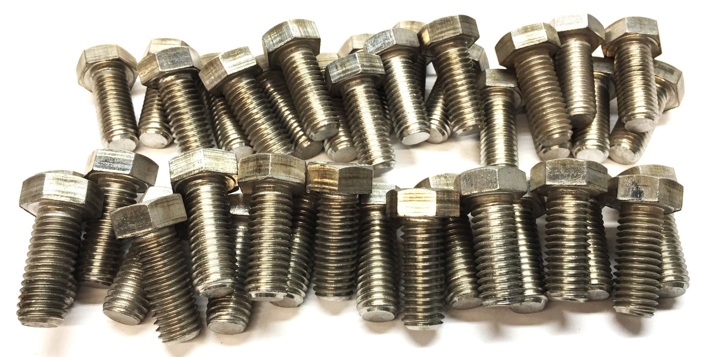 Unbranded 1/2"-13X1-1/4" Stainless Hex Cap Screw Bolt F593C [Lot of 40] NOS