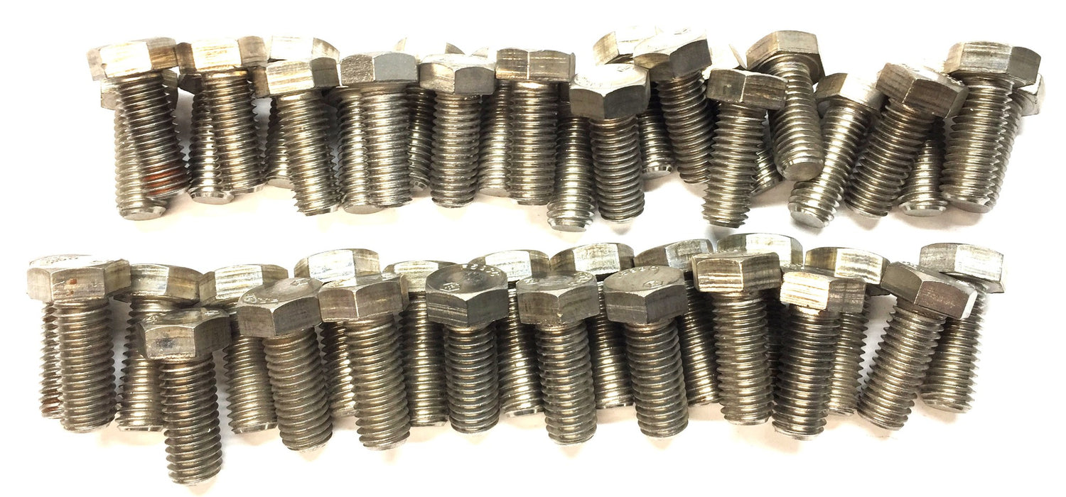 Unbranded 1/2"-13X1-1/4" Stainless Hex Cap Screw Bolt F593C [Lot of 45] NOS