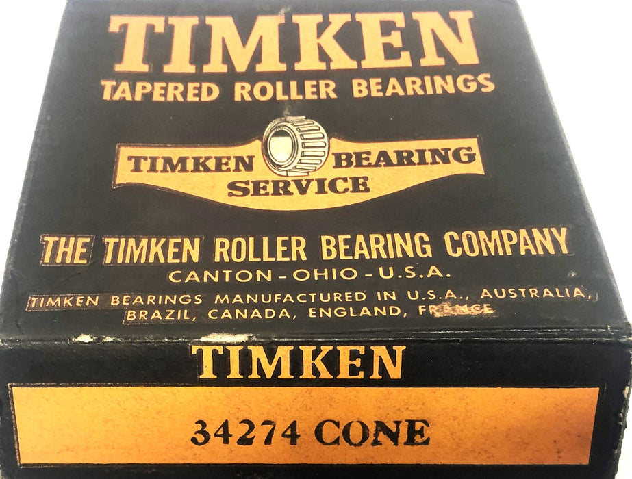 Timken Tapered Roller Bearing Cone 34274 [Lot of 2] NOS
