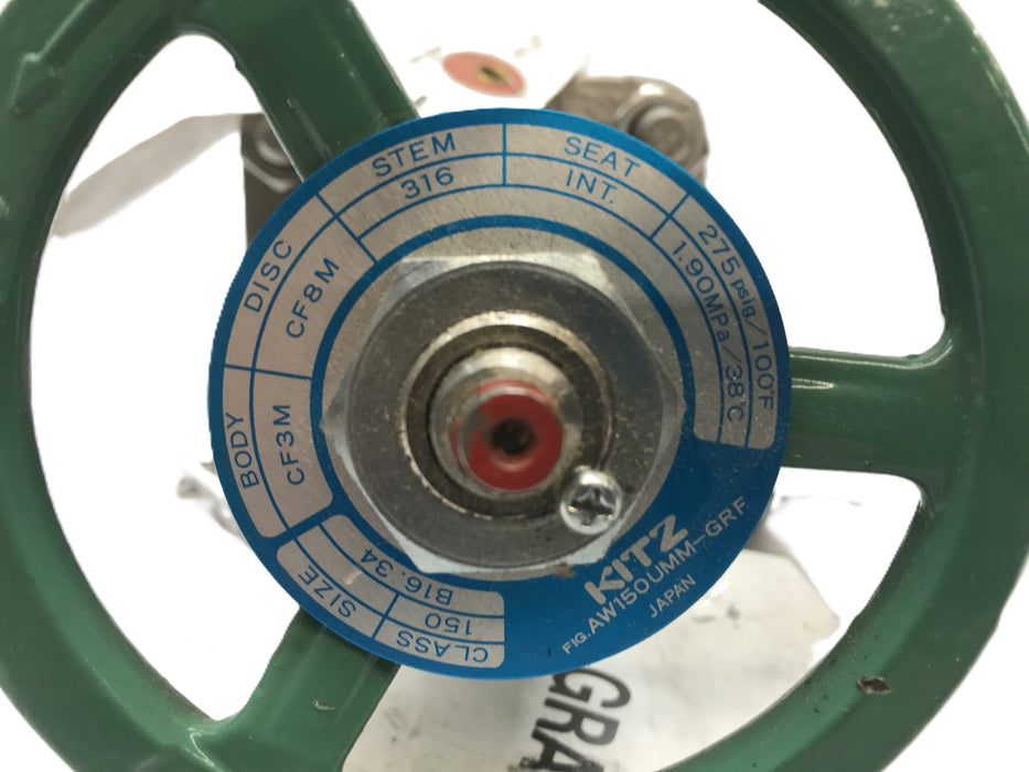 KITZ 1" Gate Valve AW150UMM-GRF NOS