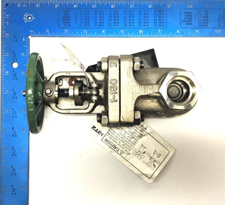 KITZ 1" Gate Valve AW150UMM-GRF NOS