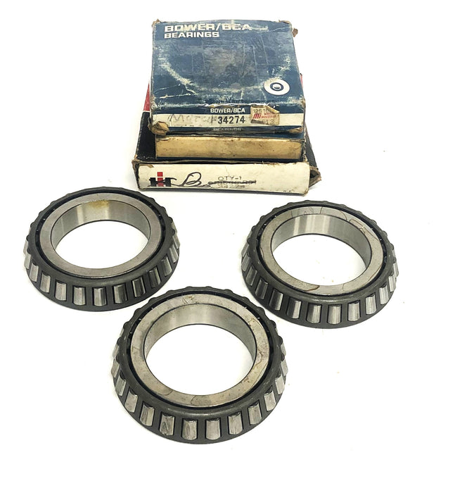 Bower Tapered Roller Bearing Cone 34274 [Lot of 3] NOS
