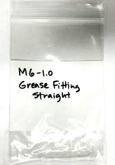 Unbranded Straight Grease Fitting M6-1.0 [Lot of 12] NOS