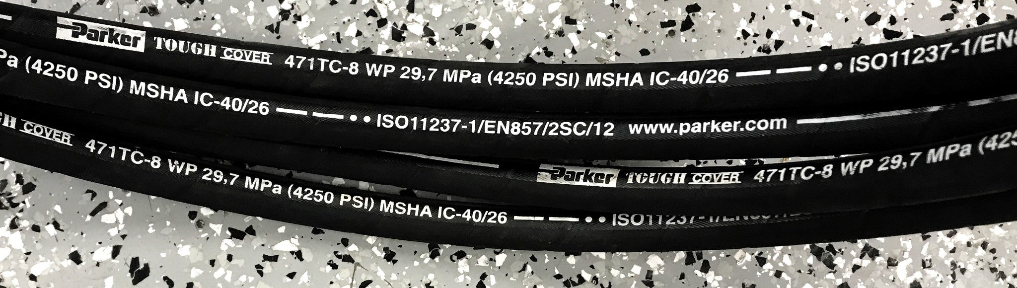 Parker WP 29, 7 MPa 4250 PSI Approx 24-1/3" OAL Hydraulic Hose 471TC-8 NOS