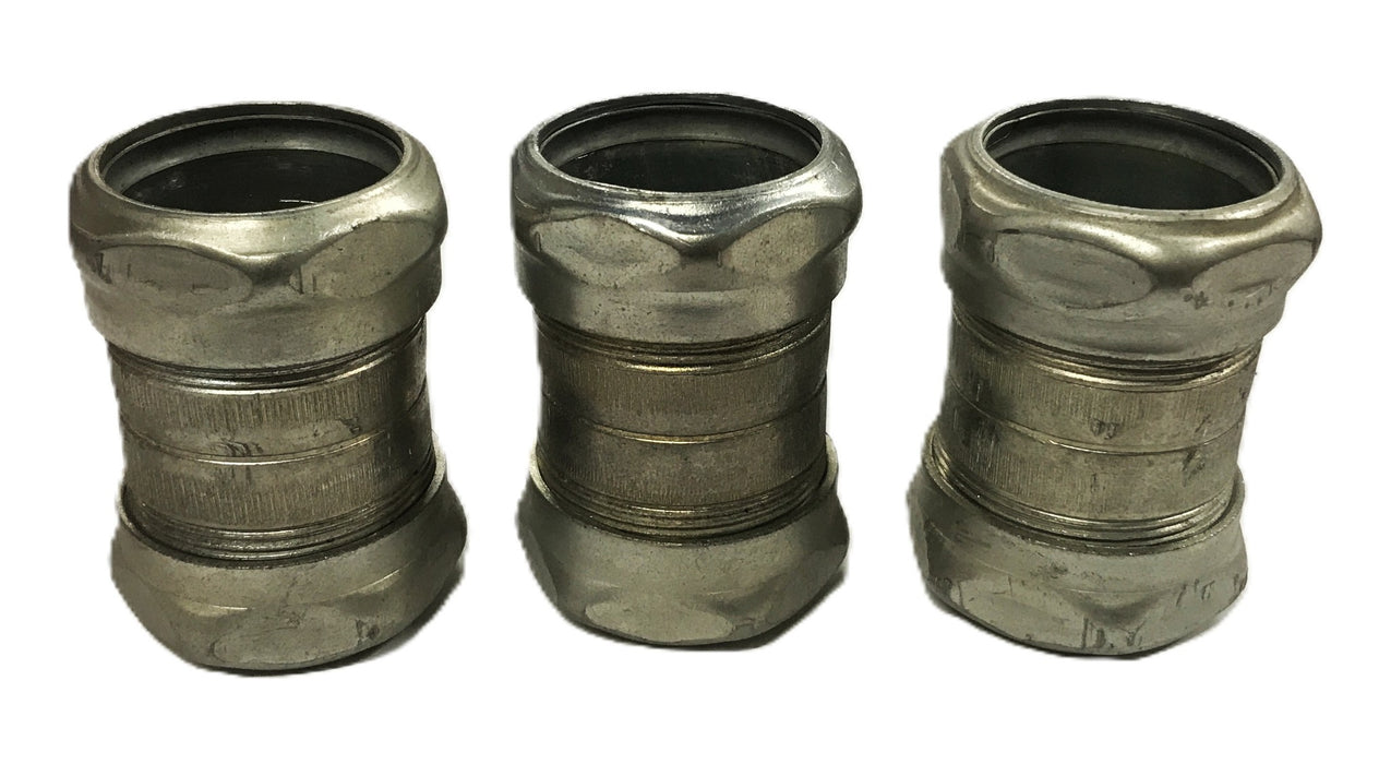 Unbranded 1-1/2 inch x 3-1/4 inch EMT Compression Fitting [Lot of 3] NOS