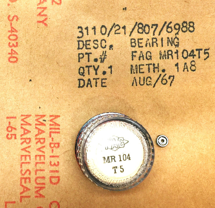 FAG Miniature Roller Bearing Case (80pcs) MR104T5 NOS