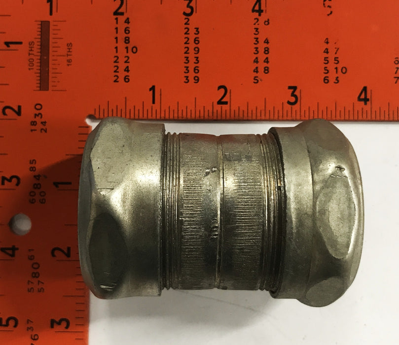 Unbranded 1-1/2 inch x 3-1/4 inch EMT Compression Fitting [Lot of 3] NOS