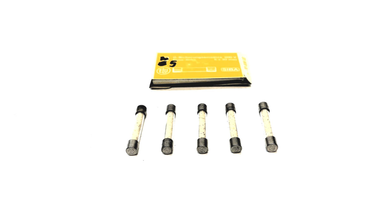 Siba Pack of (5) 6.3A 500V Glass Fuse 40856 (70 006 02) (172 530) NOS