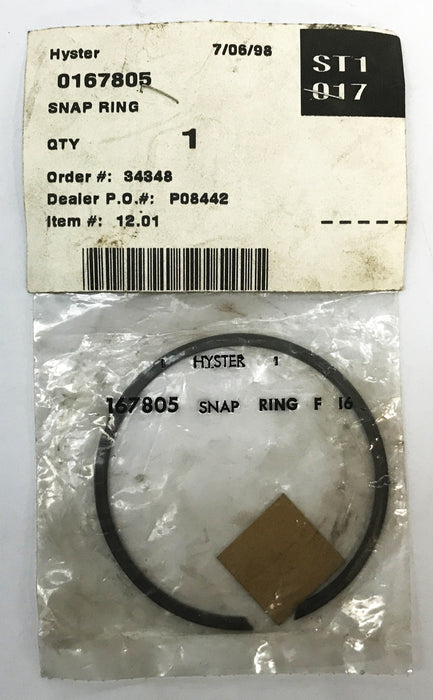 Hyster Forklift Snap Ring 167805 NOS