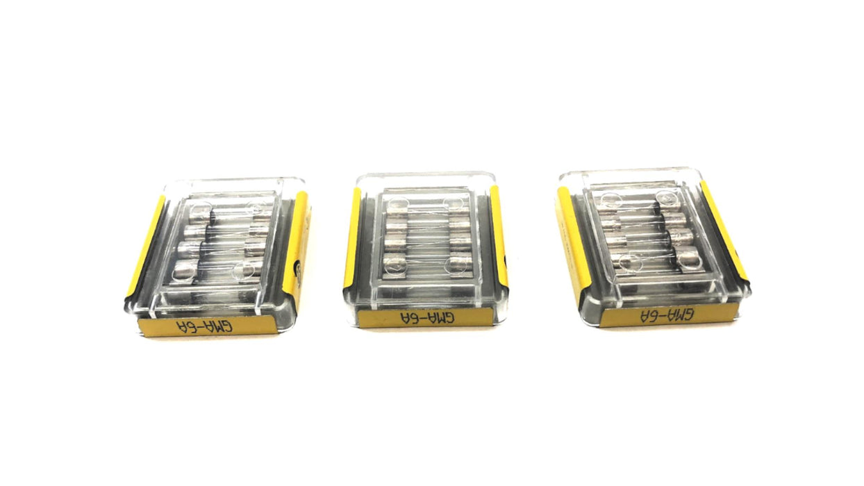 Bussmann 6A 125V Glass Fuse GMA-6A [Lot of 15] NOS