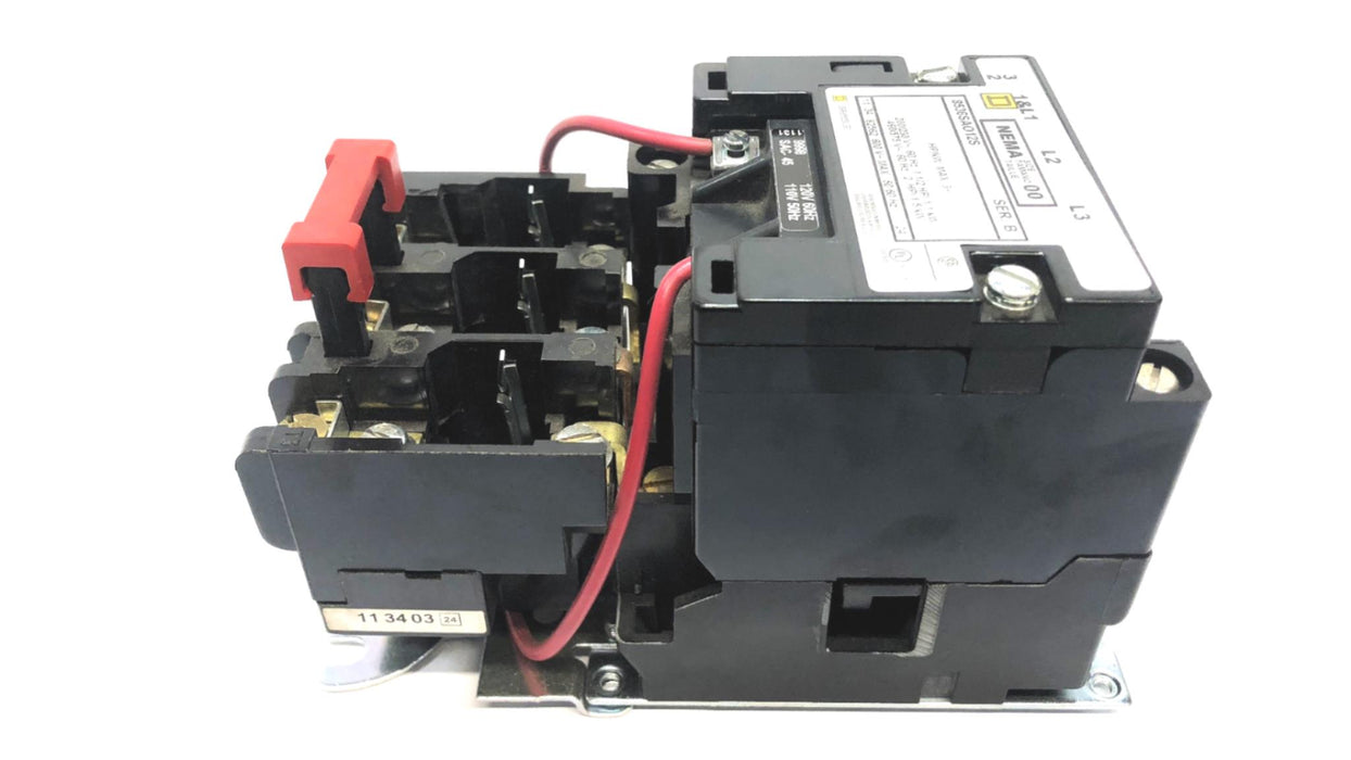 Square D Series B NEMA Motor Starter 8536SAO12V02S NOS