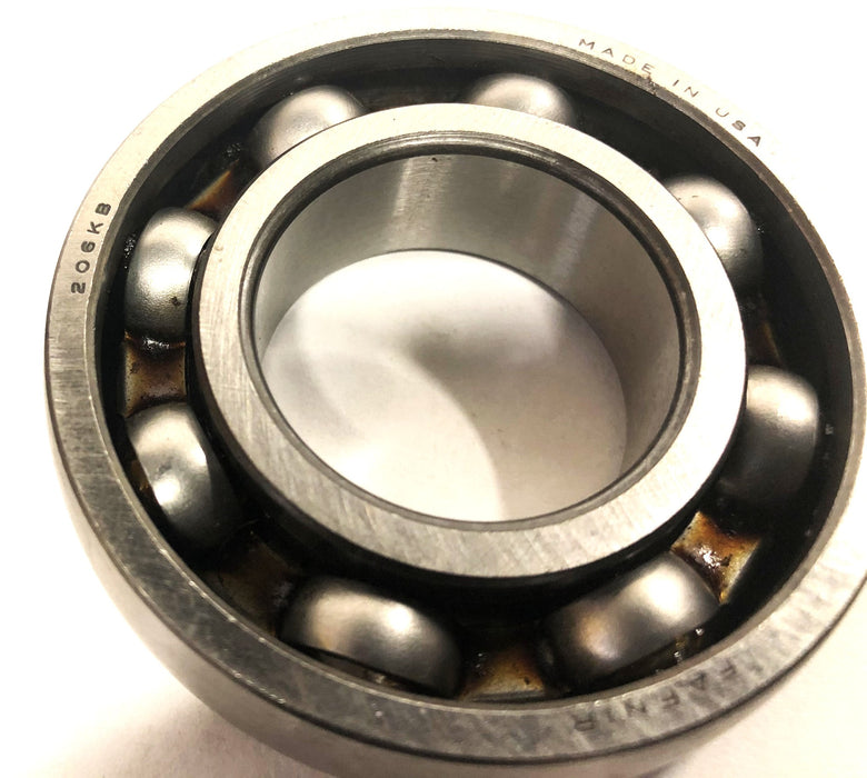 Fafnir Single Row Rounded Ball Bearing 206KB [Lot of 2] NOS