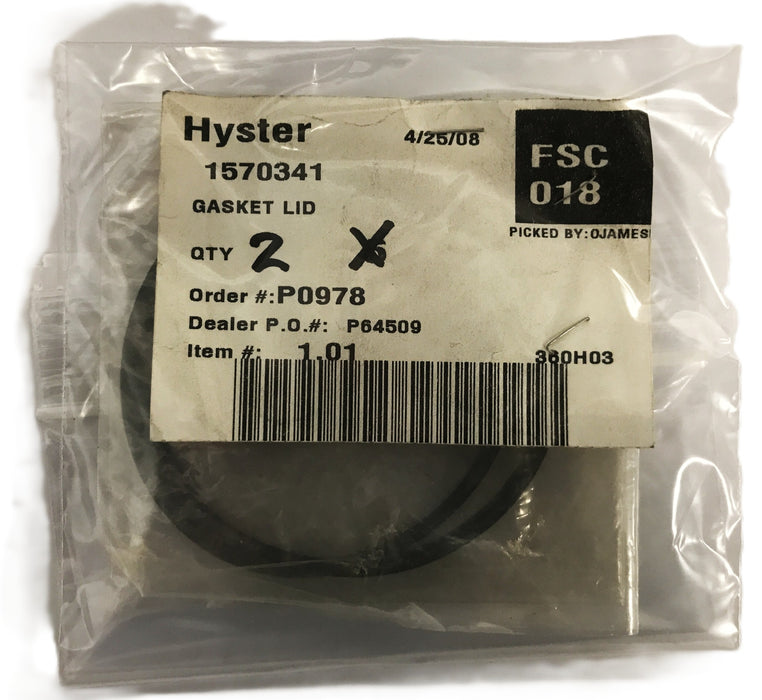 Hyster Forklift Lid Gasket 1570341 [Lot of 2] NOS