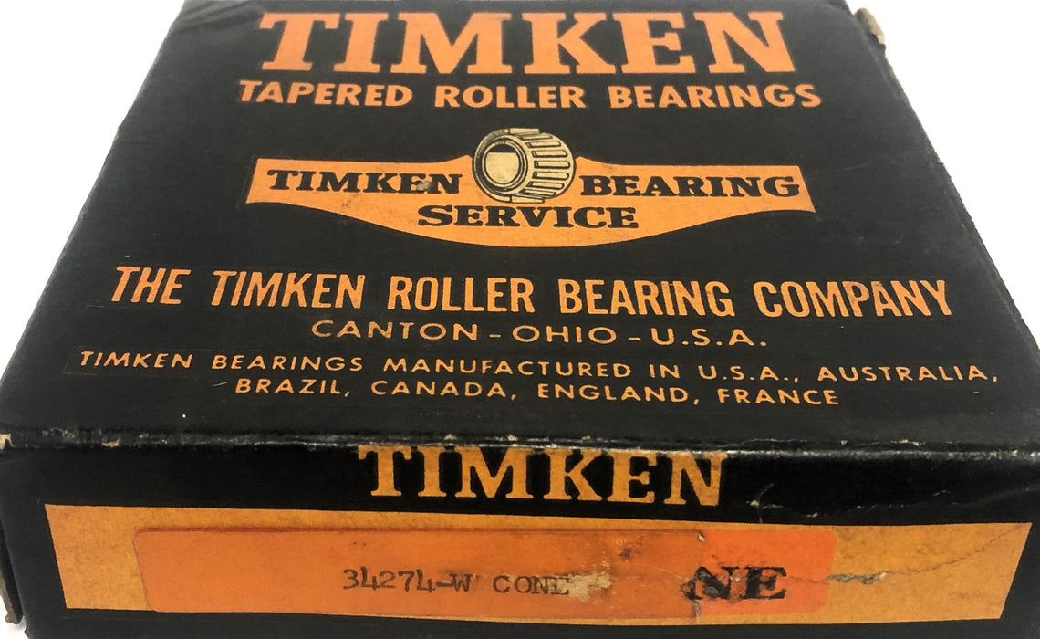 Timken Tapered Roller Bearing Cone 34274W NOS
