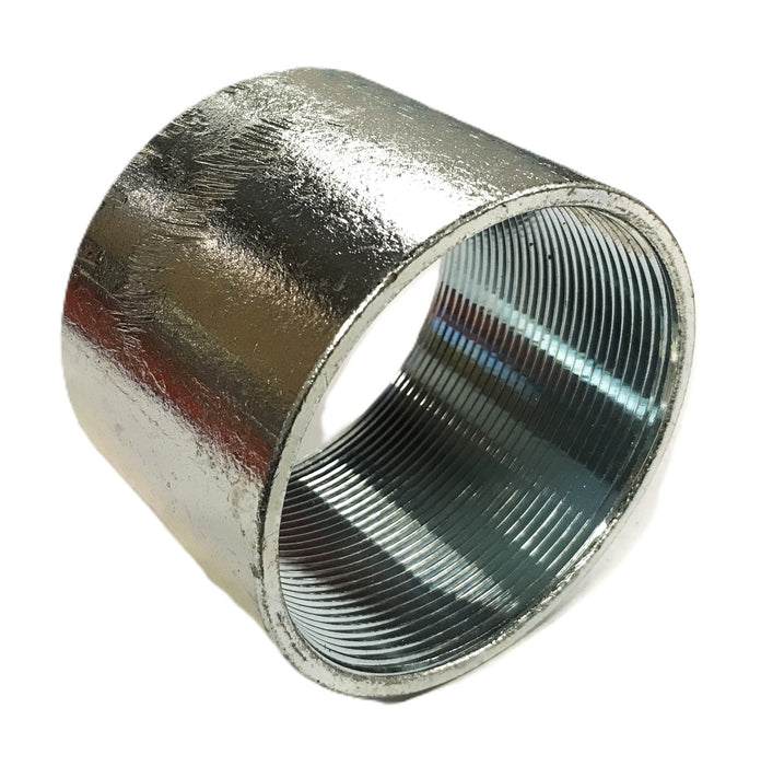 Unbranded 4-1/2 inch x 3-1/2 inch Galvanized Steel Conduit Coupling NOS