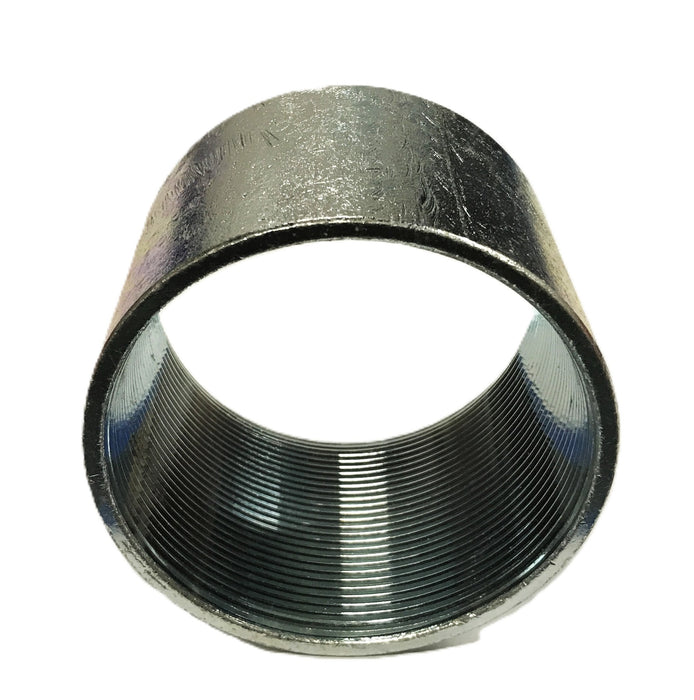 Unbranded 4-1/2 inch x 3-1/2 inch Galvanized Steel Conduit Coupling NOS