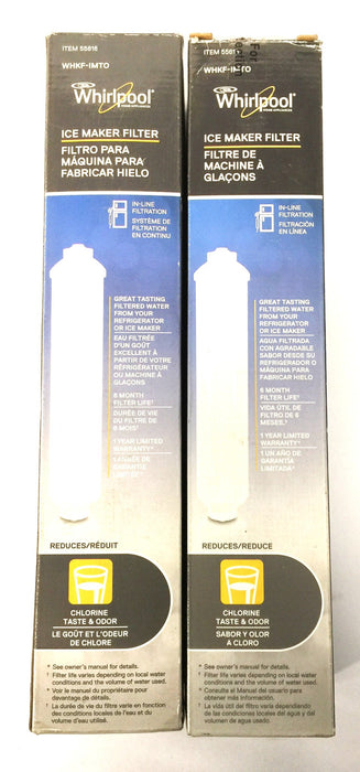 Whirlpool Ice Maker Filter WHKF-IMTO (55616) [Lot of 2] NOS
