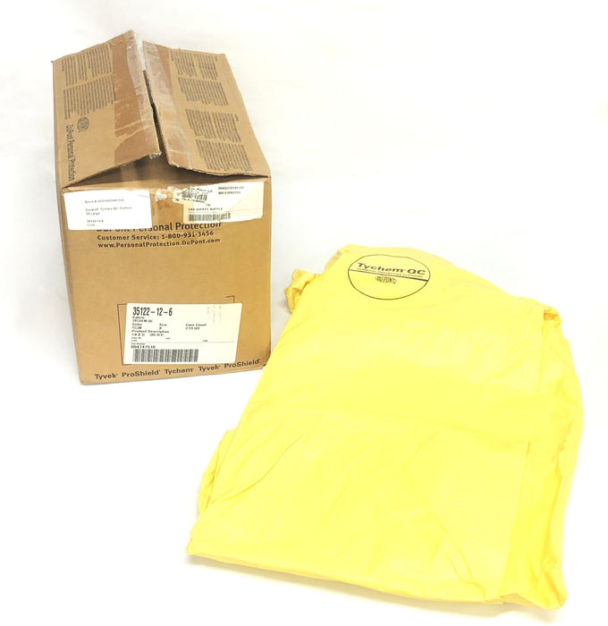 DuPont 3X Tyvek ProShield Tychem Yellow Hood Coverall 35122-12-6 [Lot of 10] NOS