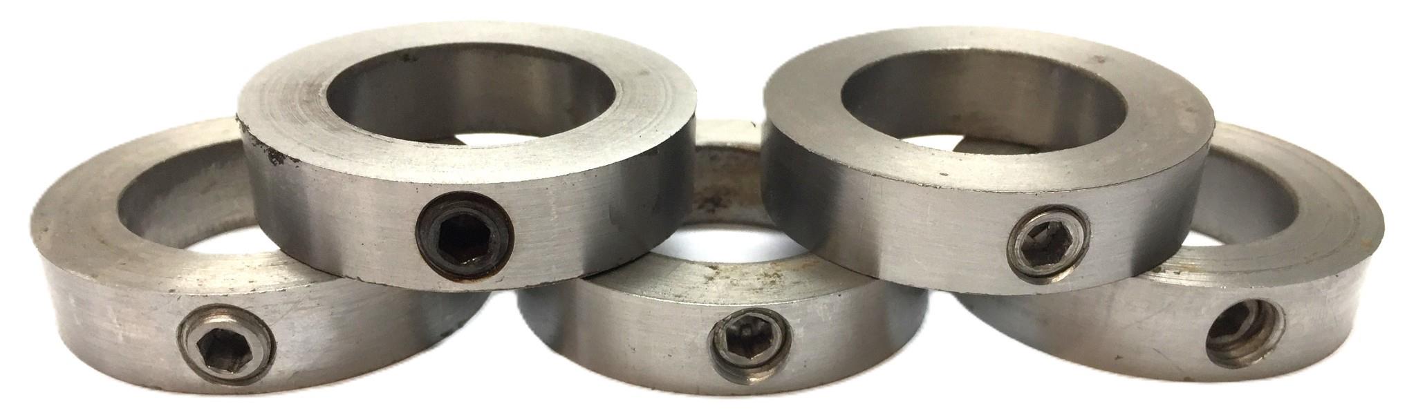 Unbranded 1-1/4" 1-Piece Set Screw Steel Shaft Collar [Lot of 5] NOS