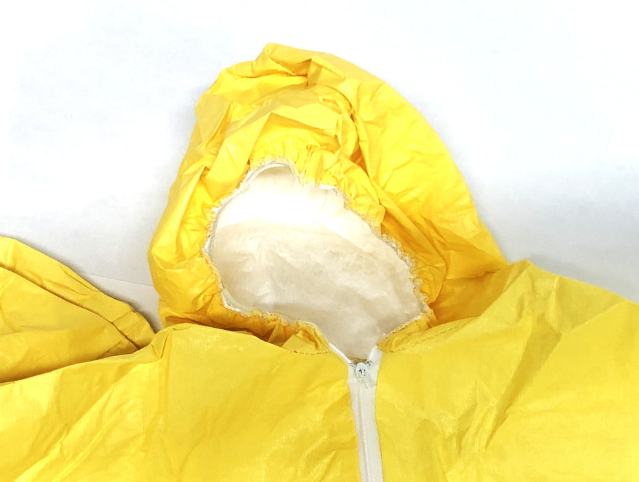 DuPont 12 Case 3X Tyvek ProShield Tychem Yellow Hooded Coverall 35122-12-6 NOS