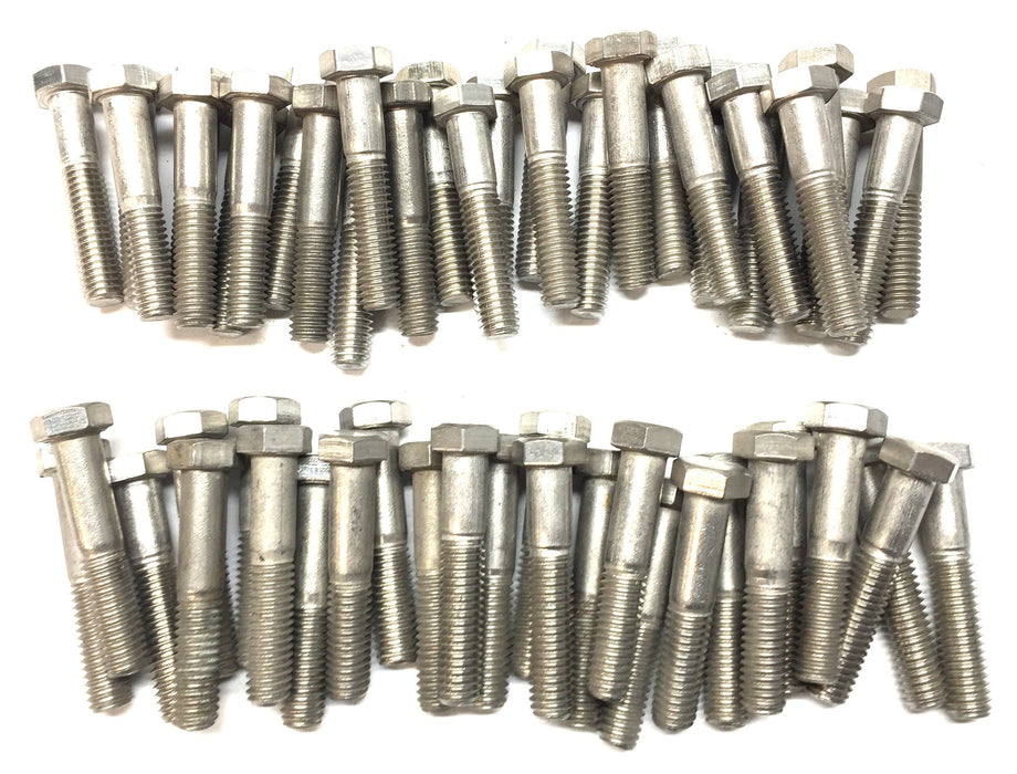 Unbranded 3/8"-16x2" Hex Steel Bolt Screw [Lot of 55] NOS