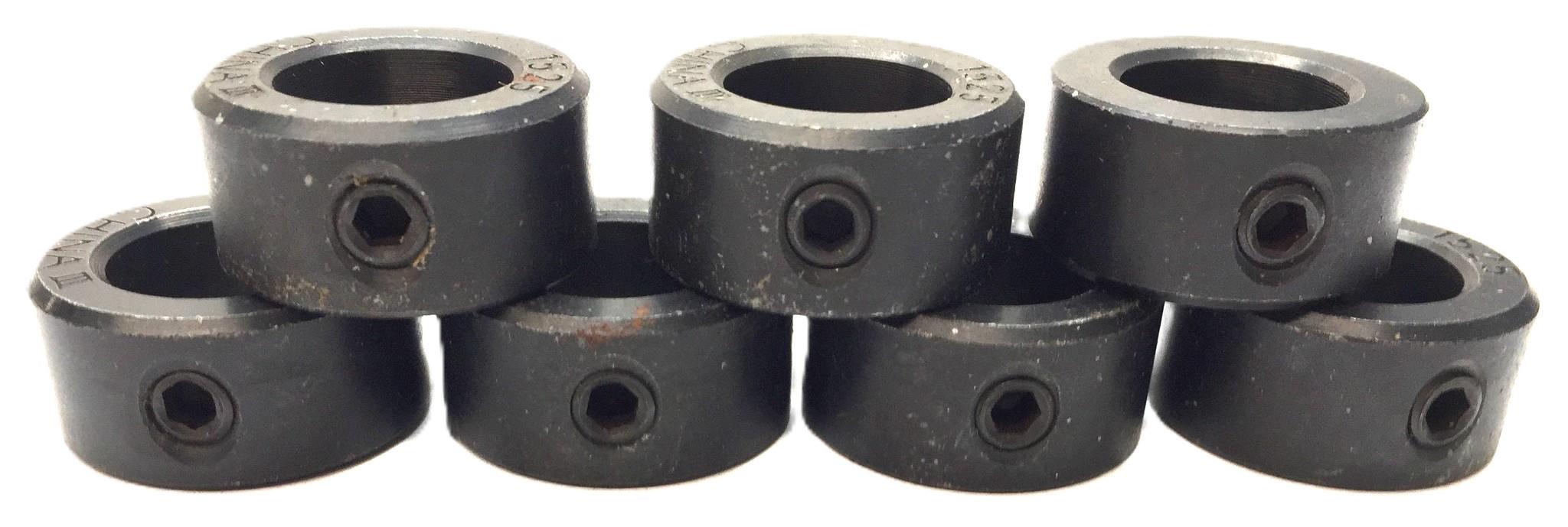 Unbranded .58"/15mm Set Screw Black Oxide Shaft Collar [Lot of 7] NOS