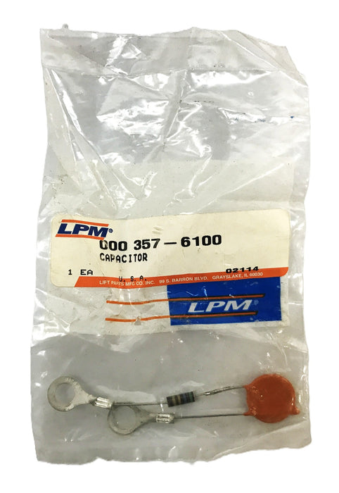 LPM Forklift Capacitor 357-6100 [Lot of 2] NOS