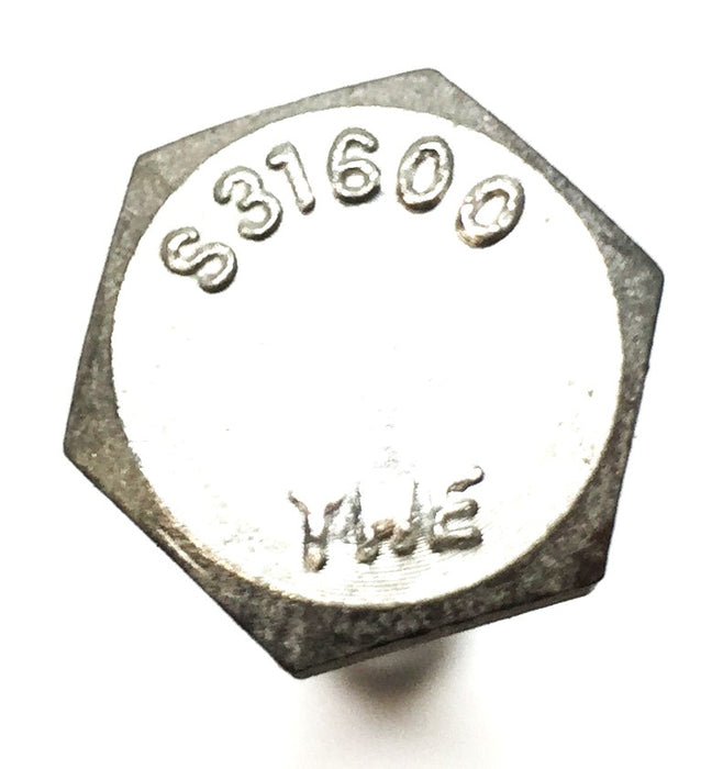 THE 3/8"-16x4" Hex Steel Bolt Screw S31600 [Lot of 18] NOS