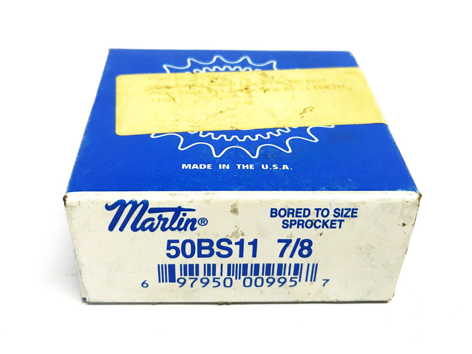 Martin 7/8 inch Roller Chain Sprocket 50B11-7/8 [Lot of 2] NOS