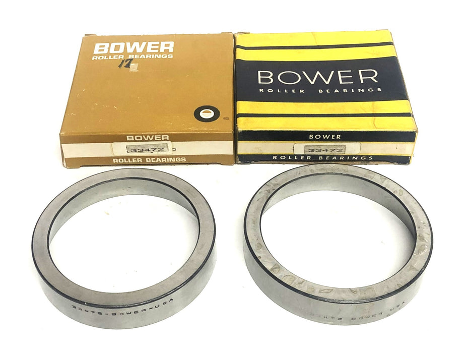 Bower Tapered Roller Bearing Cup 33472 [Lot of 2] NOS