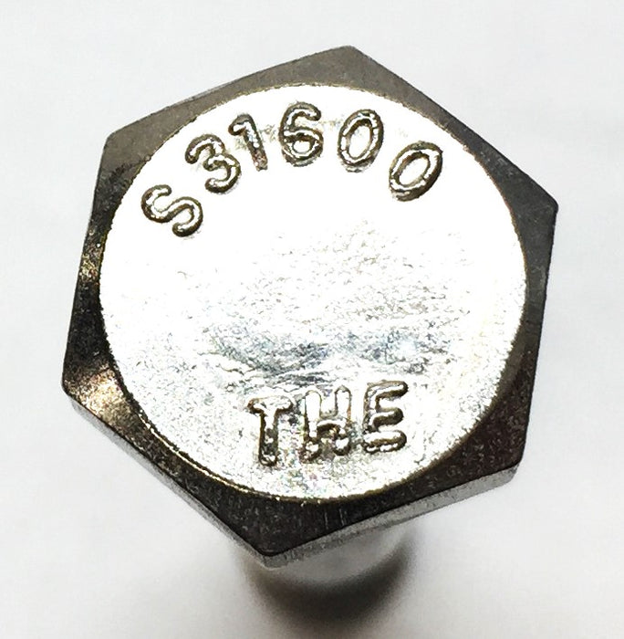 THE 3/8"-16 X 2-3/4" Hex Stainless Steel Bolt Screw S31600 [Lot of 19] NOS
