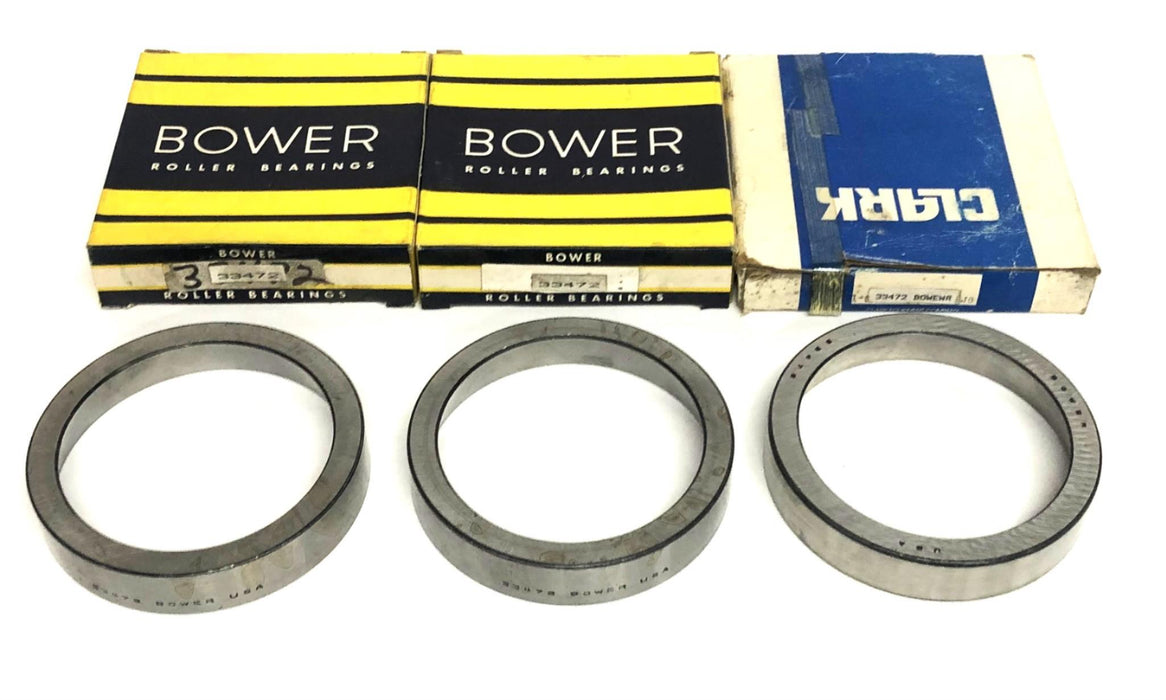 Bower Tapered Roller Bearing Cup 33472 [Lot of 3] NOS