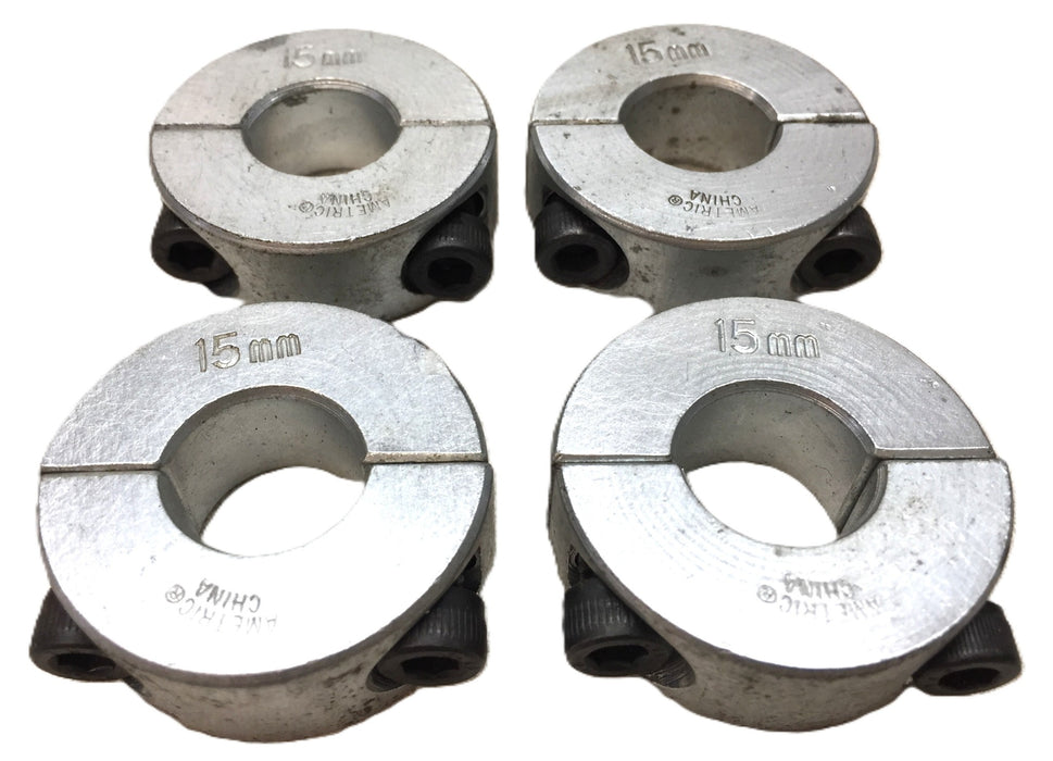 Ametric 15mm Double-Split Steel Shaft Collar [Lot of 4] NOS