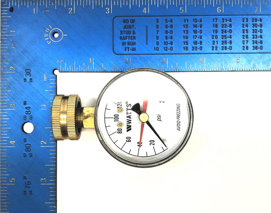 Watts 0-200 PSI Water Pressure Test Gauge USED