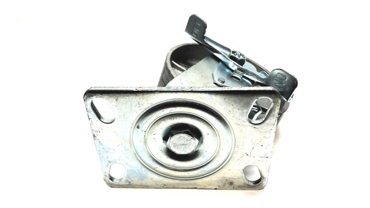We're Always Around 6" Caster Wheel W/ Brake & 6-1/4 x 4-1/2" Swivel Plate NOS