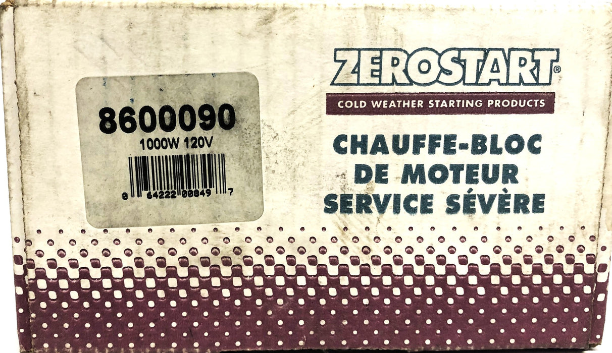 Zerostart Heavy Duty Engine Block Heater 8600090 NOS