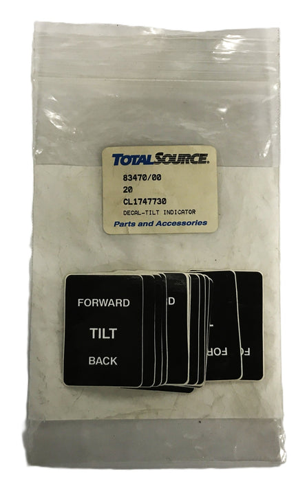 Total Source Forklift Clark Tilt Indicator Decal CL1747730 [Lot of 13] NOS