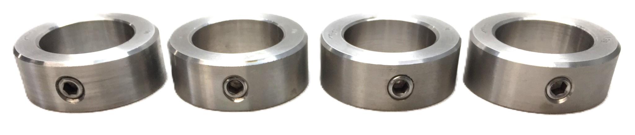 Unbranded 1-3/8" Bore Solid Steel Shaft Collar w/Set Screw [Lot of 4] NOS