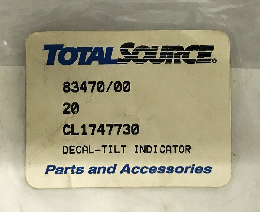 Total Source Forklift Clark Tilt Indicator Decal CL1747730 [Lot of 13] NOS
