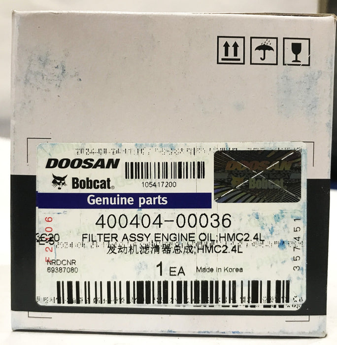 Doosan Bobcat Oil Filter 400404-00036 [Lot of 2] NOS
