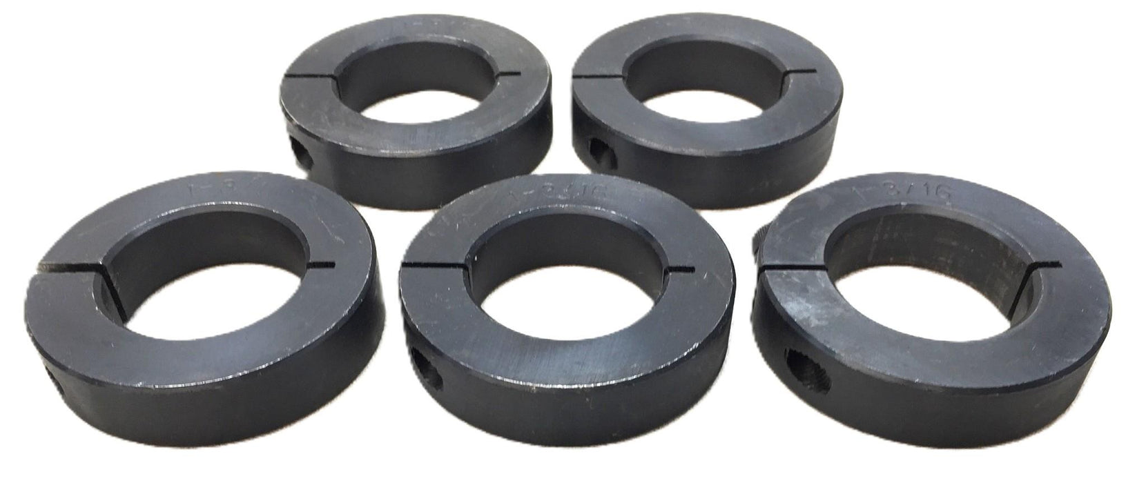 Unbranded 1-3/16" 1-Piece Split Black Oxide Collar w/Set Screw [Lot of 5] NOS