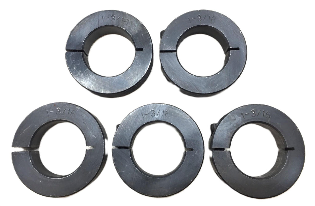 Unbranded 1-3/16" 1-Piece Split Black Oxide Collar w/Set Screw [Lot of 5] NOS