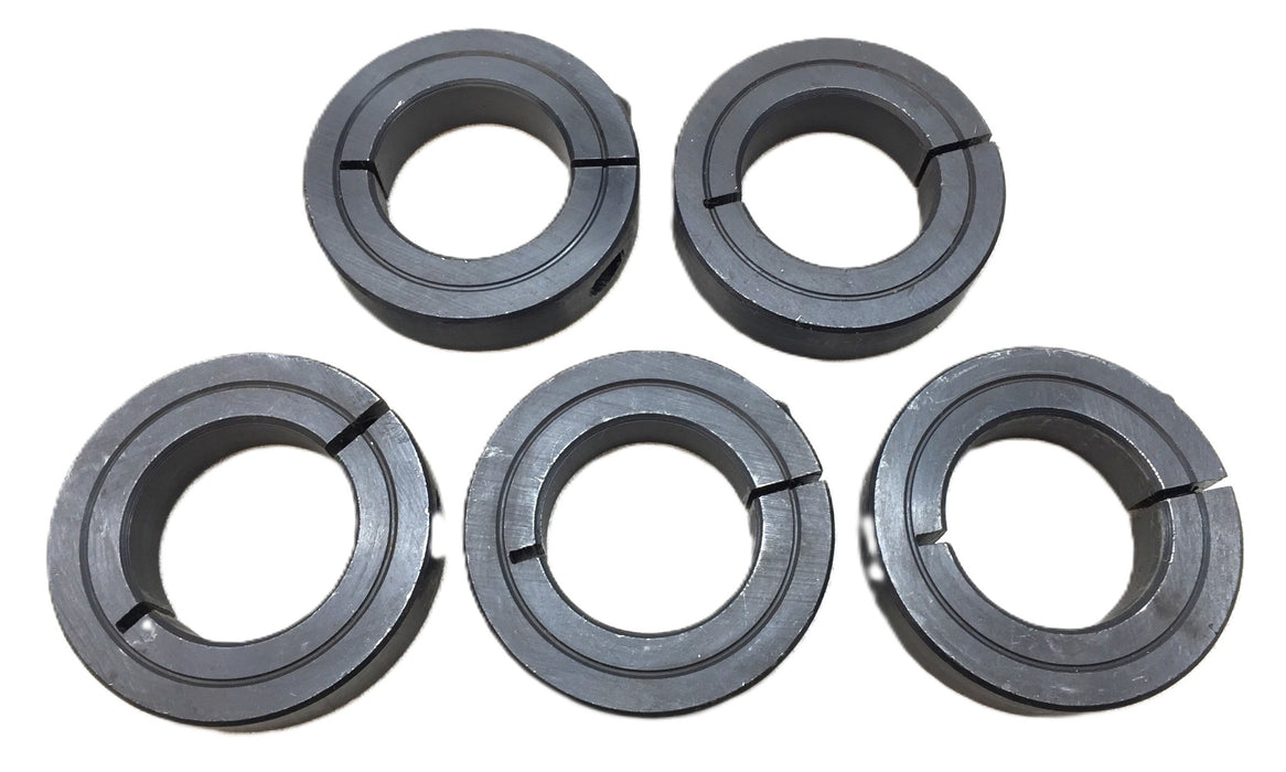 Unbranded 1-3/16" 1-Piece Split Black Oxide Collar w/Set Screw [Lot of 5] NOS