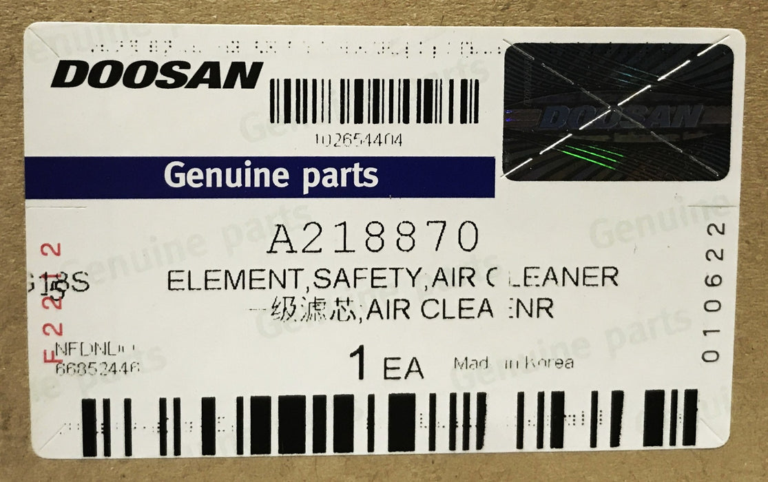 Doosan Bobcat Air Cleaner Filter A218870 [Lot of 2] NOS
