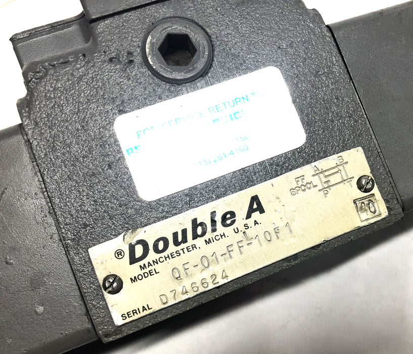 Double A Solenoid Valve 40 FT Spool QF-01-FF-L-10F1 REFURBISHED