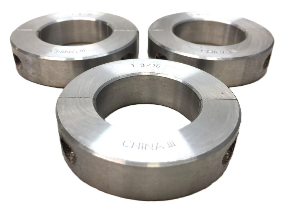 Unbranded 1-3/16" Bore 2-Piece Steel Shaft Collar w/Set Screw [Lot of 3] NOS