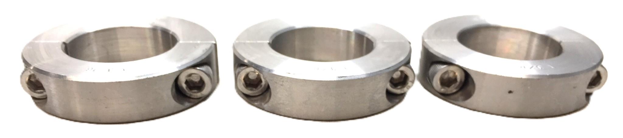 Unbranded 1-3/16" Bore 2-Piece Steel Shaft Collar w/Set Screw [Lot of 3] NOS